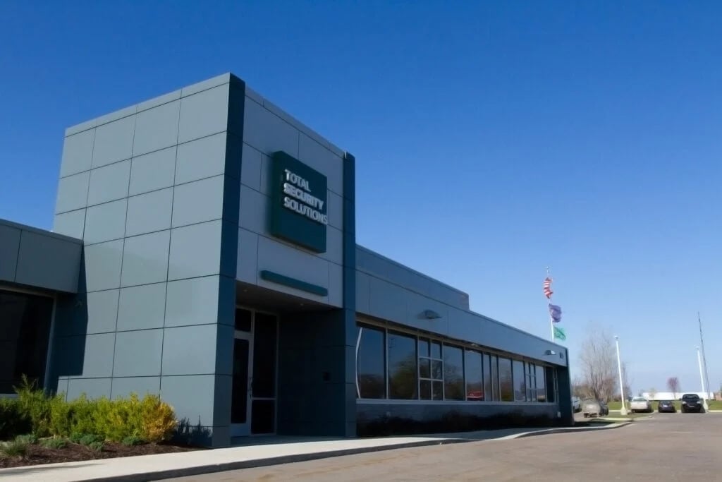 A photo of the TSS headquarters where barriers that meet ballistic and forced-entry protection needs are engineered, designed, and manufactured