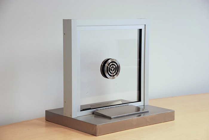 An exterior transaction window that is built to resist degradation from environmental factors