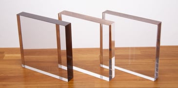 Three clear panels