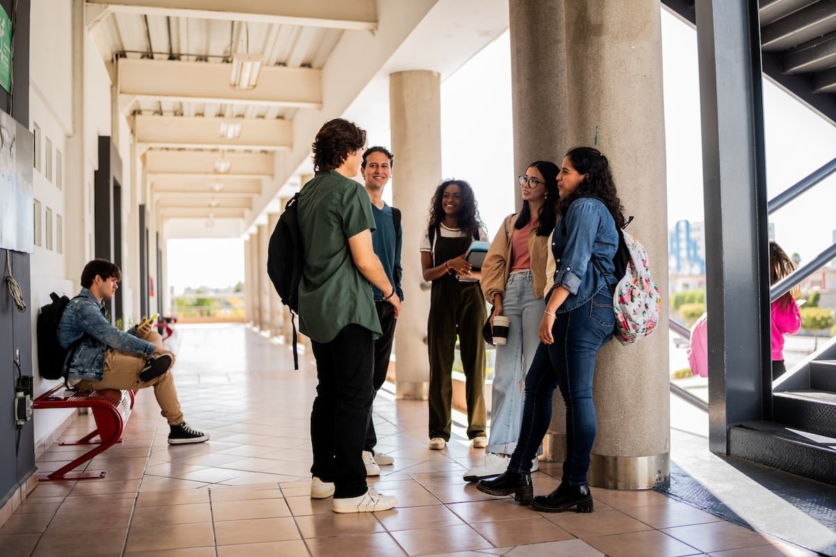 A group of college students talking, demonstrating that an incident could unfold in many different ways. CRASE teaches three specific actions for responding.