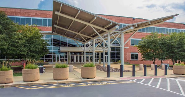 A government building illustrating the importance of physical security upgrades made possible through the State Homeland Security Grant Program.