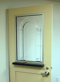 Bullet Resistant tranactional door