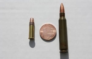 .22LR and .223 bullet side-by-side
