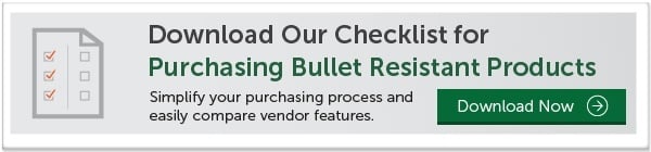 Purchasing bullet resistant Products Checklist