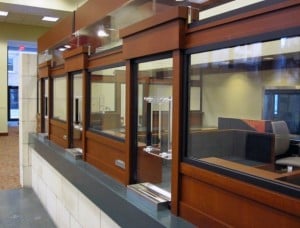 Custom Bullet-Resistant Barrier installed in a Texas Bank.