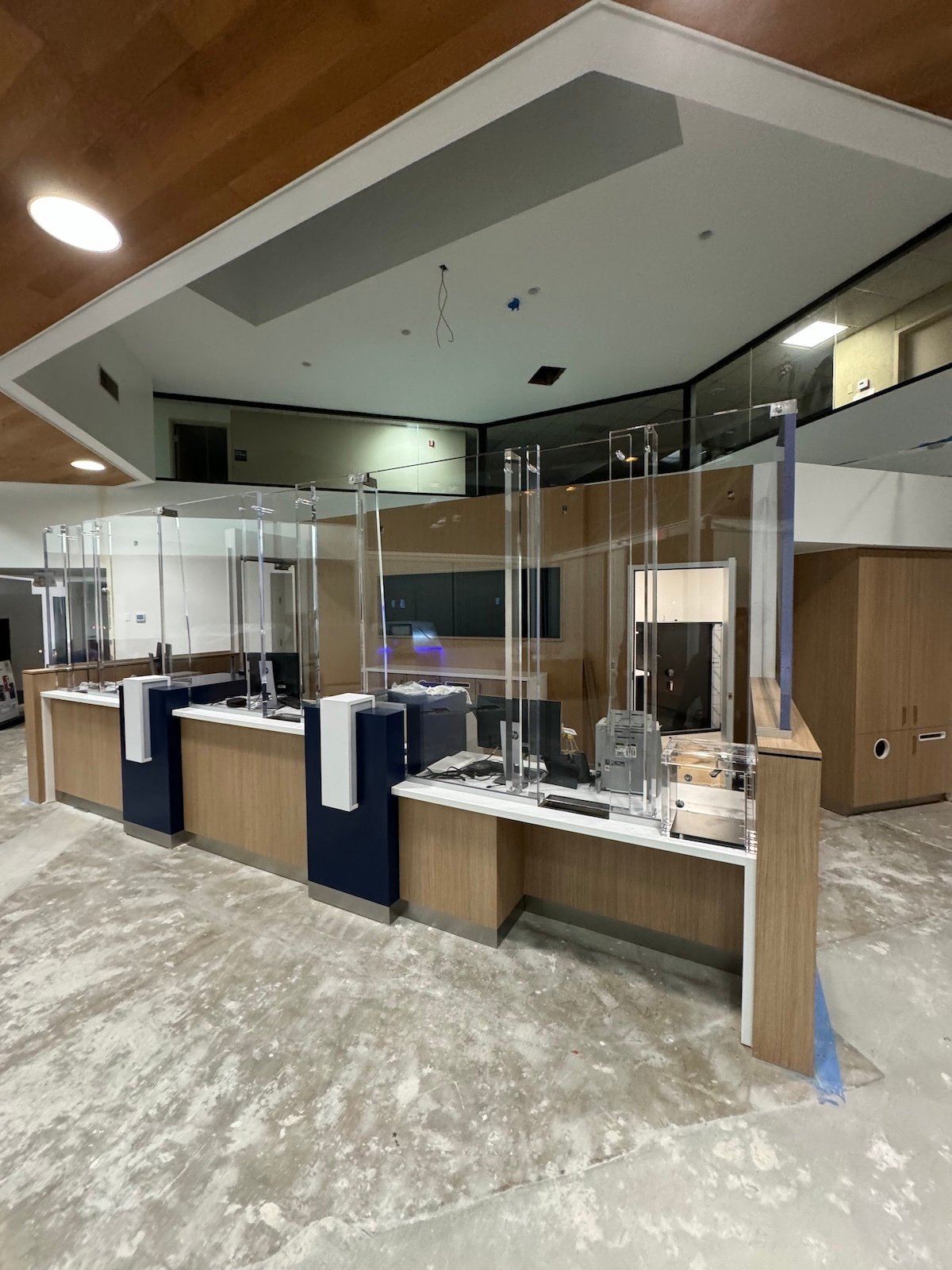 open concept financial institution bulletproof example