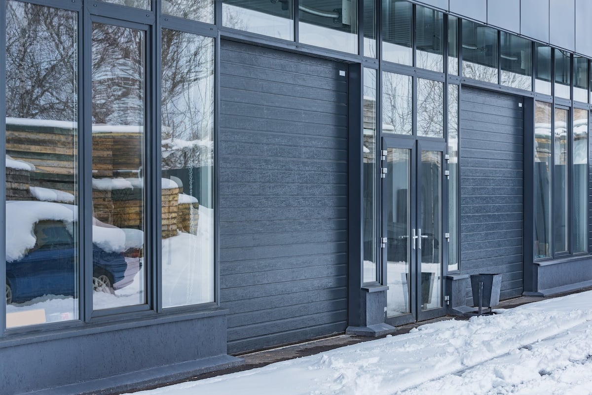 A thermal framing system installed on exterior doors