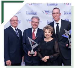 Jim Richards accepts John G. Thodis Michigan Manufacturer of the Year award