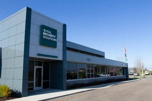 A photo of the TSS headquarters where ballistic solutions are developed to provide the ultimate protection for financial institutions, executive offices, and more